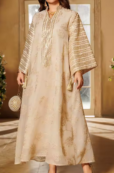 Abaya Islamique Brodée Tunique Longue 